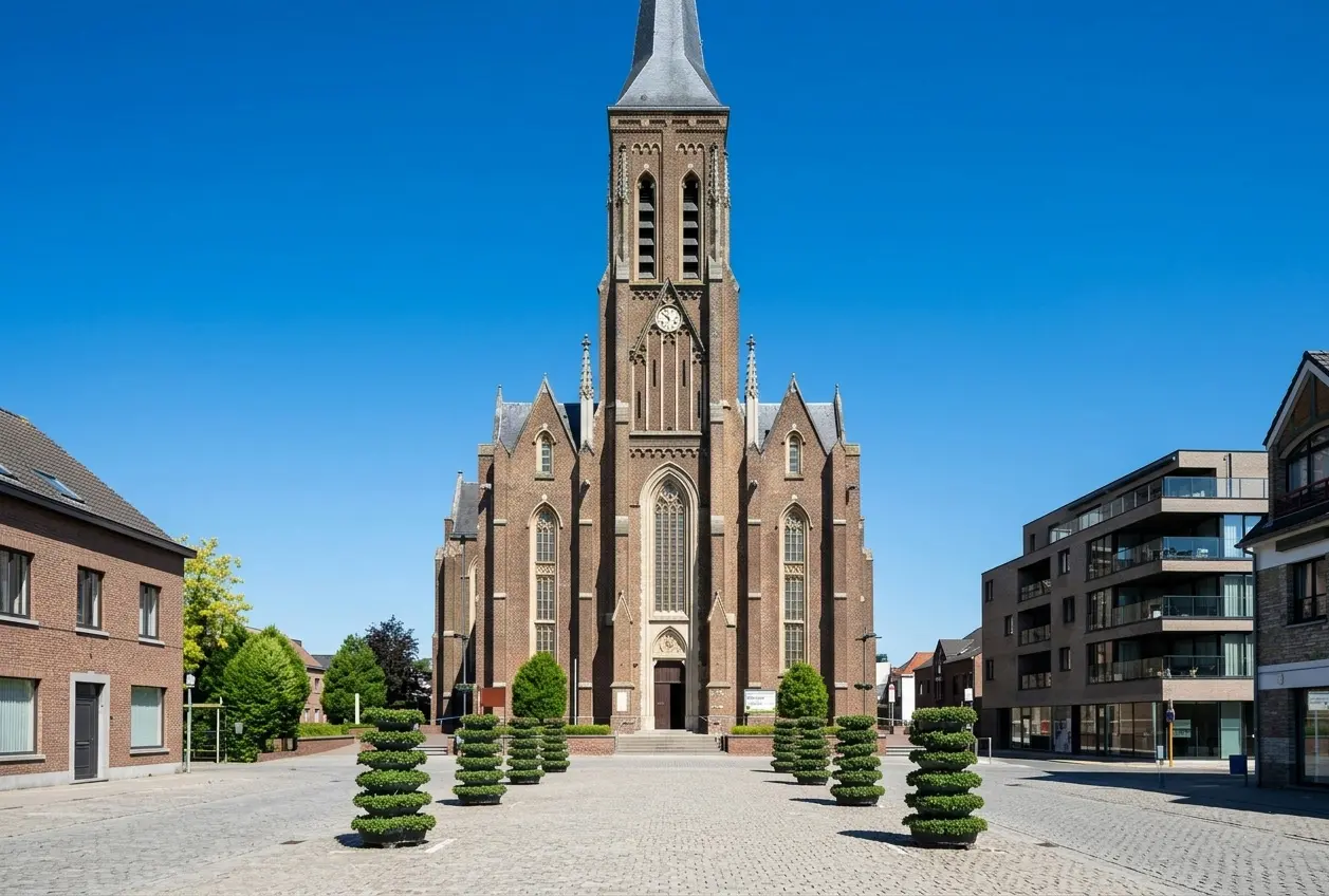 kerkplein van lanaken